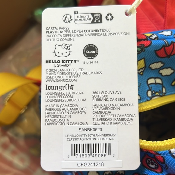 Loungefly Hello Kitty 50th Anniversary Mini Backpack - Picture 6 of 6